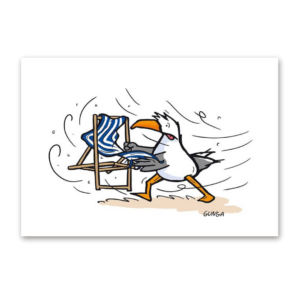 Postcard Klappstuhlmöwe, Gernot Gunga