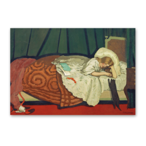 Postcard Frau im Bett, Felix Vallotton