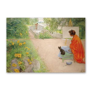 Postcard The Bridge, Carl Larsson