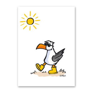 Postcard Sonnenmöwe, Gernot Gunga