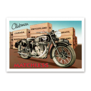 Postcard Retro Motorcycles, Tushita