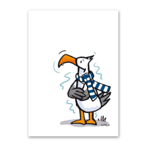 Postcard Wintermöwe, Gernot Gunga