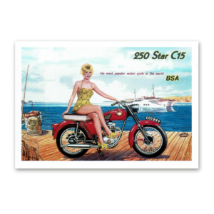 Postcard Retro Motorcycles, Tushita