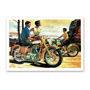 Postcard Retro Motorcycles, Tushita