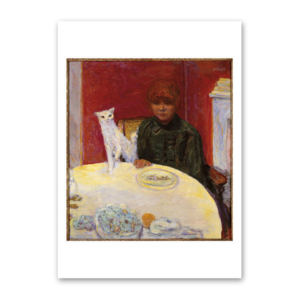 Postcard Die Frau mit Katze, Pierre Bonnard
