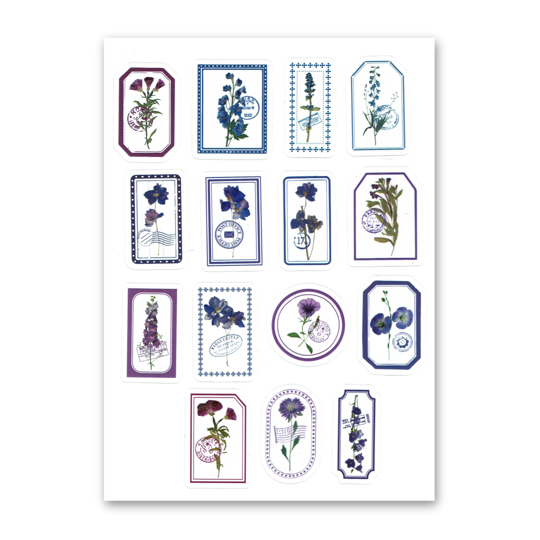 15 Stickers Bag, Vintage Lables Four Seasons