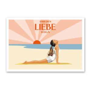 Postcard Frieden Liebe Yoga, Cityproducts