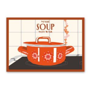 Postcard Make soup not war, Cityproducts