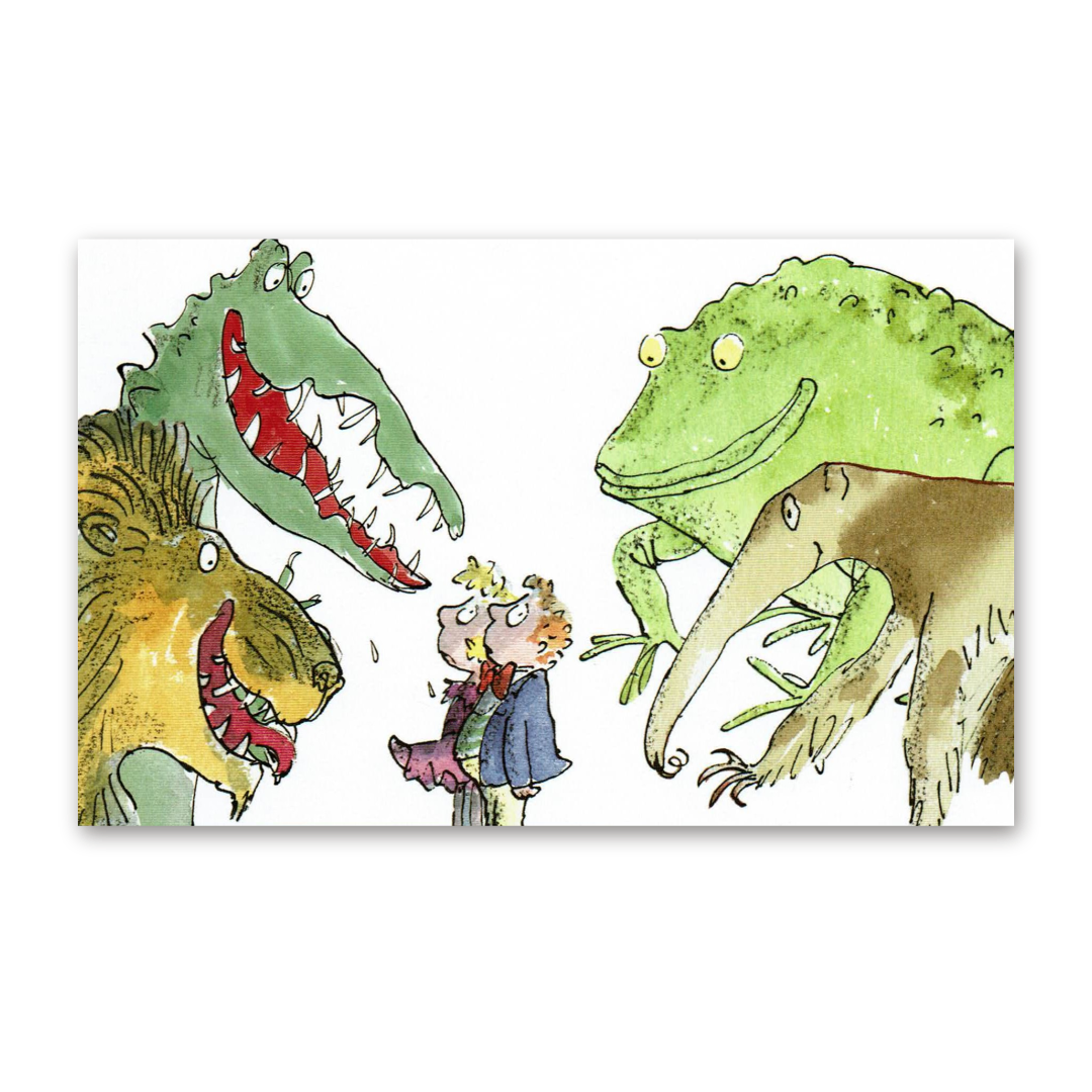 Postcard Dirty Beasts by Roald Dahl