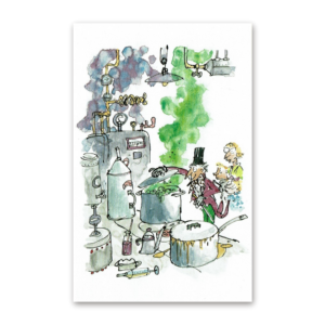 Postcard Charlie and the Chocolate Factory by Roald Dahl