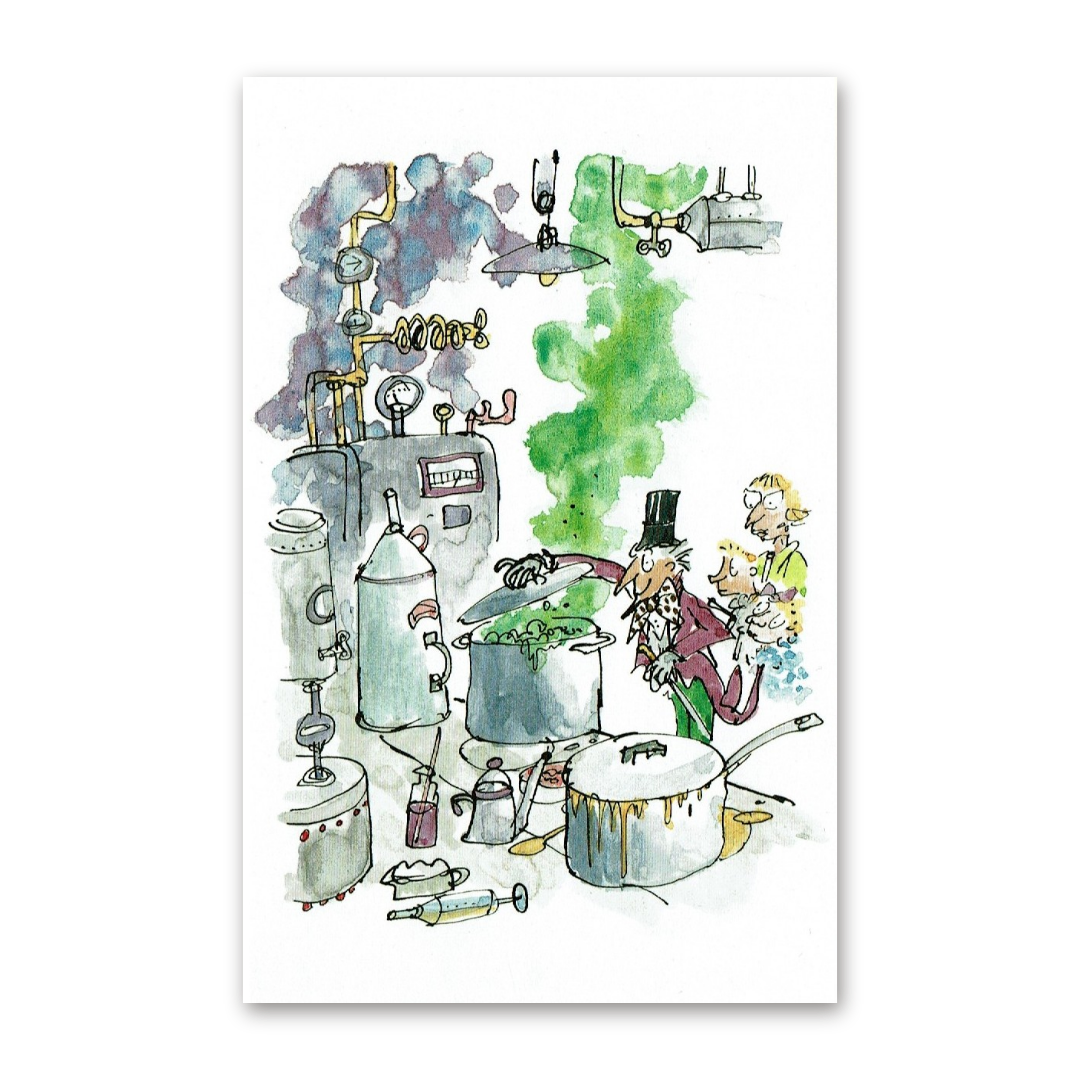 Postcard Charlie and the Chocolate Factory by Roald Dahl