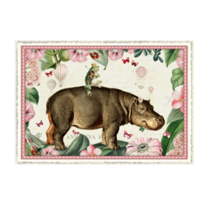 Postcard Symphonie des Flußpferdpfades, N11 Edition Wundersam