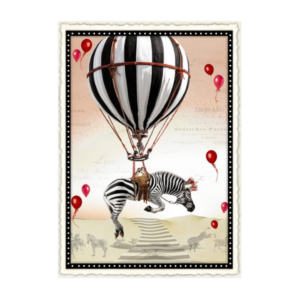 Postcard Gestreifte Reise ins Weite, N30 Edition Wundersam