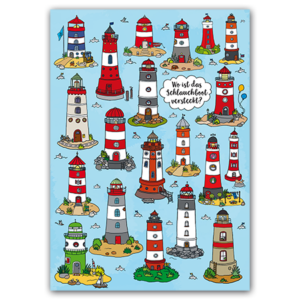 Postcard Wo ist das Schlauchboot versteckt, Charis Bartsch