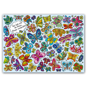 Postcard Wo hat sich die kleine Raupe versteckt, Charis Bartsch