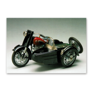 Postcard Motor Cycle with Side-Car, Tin Toys 1996