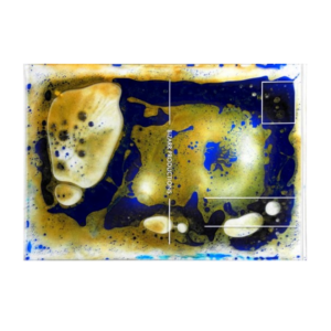 Postcard LAVAcard Light Blue-Gold, Bizarr