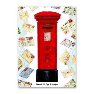 Postcard UK Pillar Postbox, MogCherie