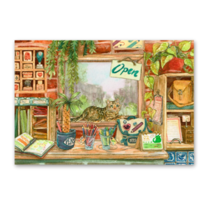 Postcard Little Stationery Shop, MogCherie