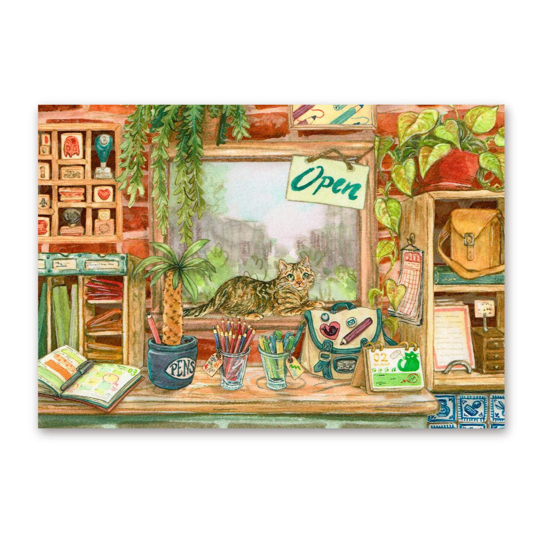 Postcard Little Stationery Shop, MogCherie