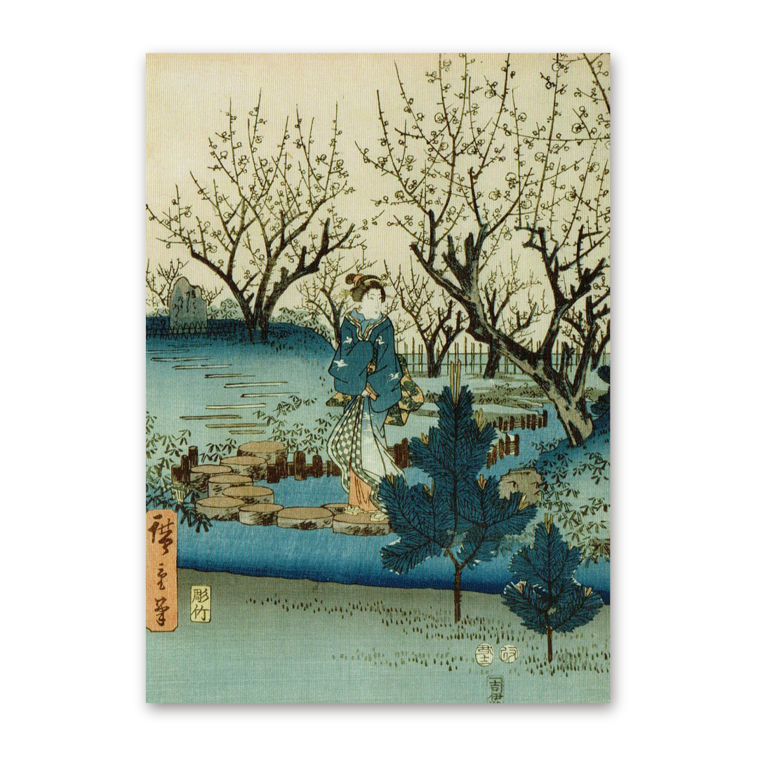 Postcard Plum Blossom, Utagawa Hiroshige