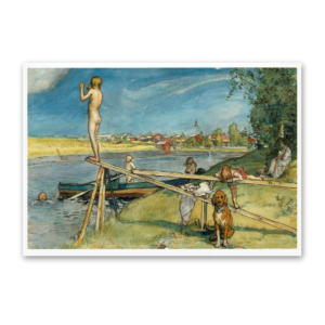 Postcard A Good Spot for Bathing, Carl Larsson 1993