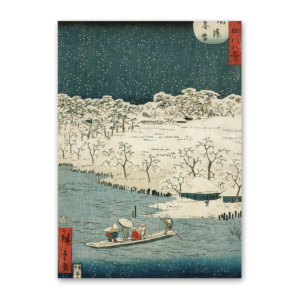 Postcard Winter River Scene, Utagawa Hiroshige