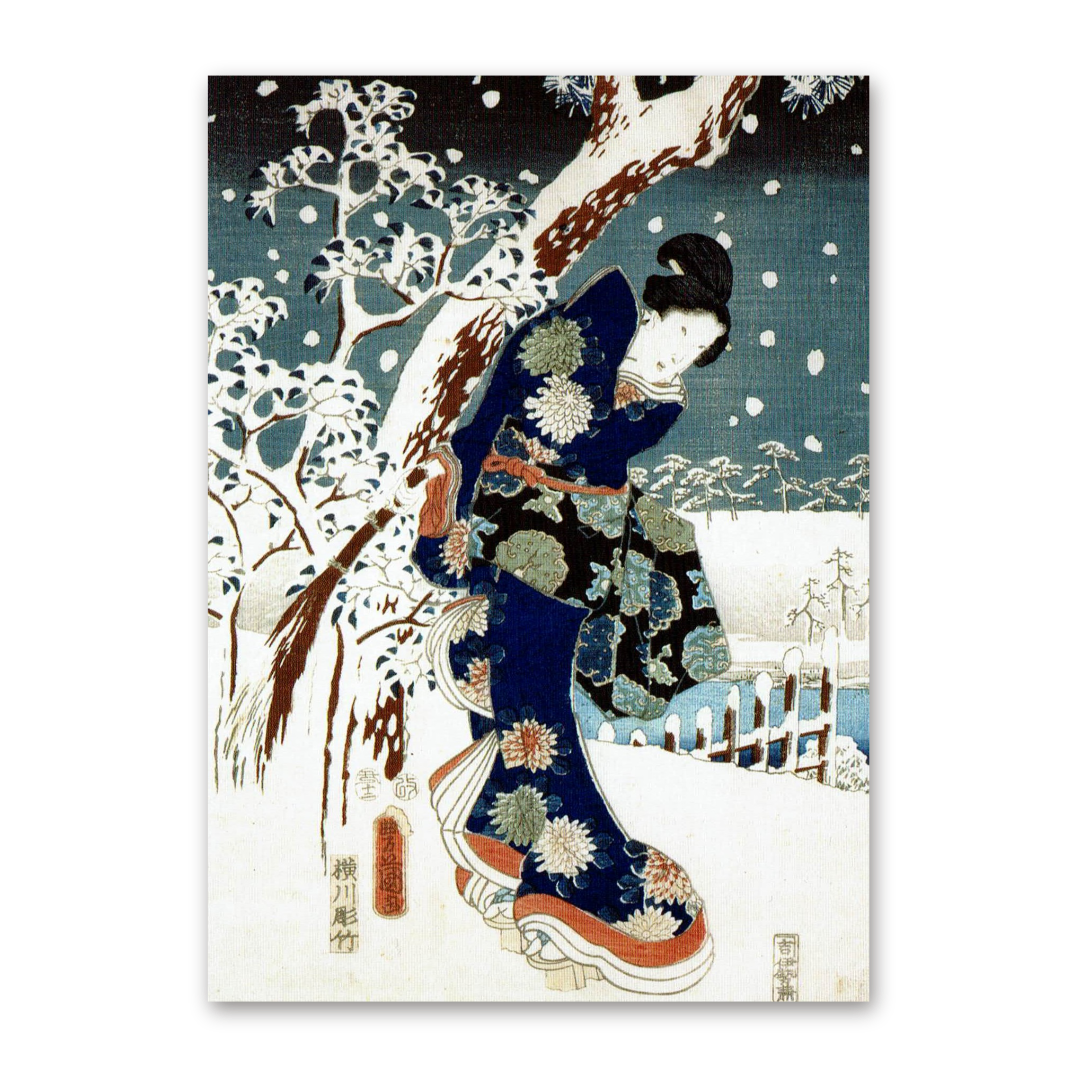 Postcard Snow Scene, Utagawa Hiroshige