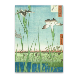 Postcard Irises at Horikin, Utagawa Hiroshige