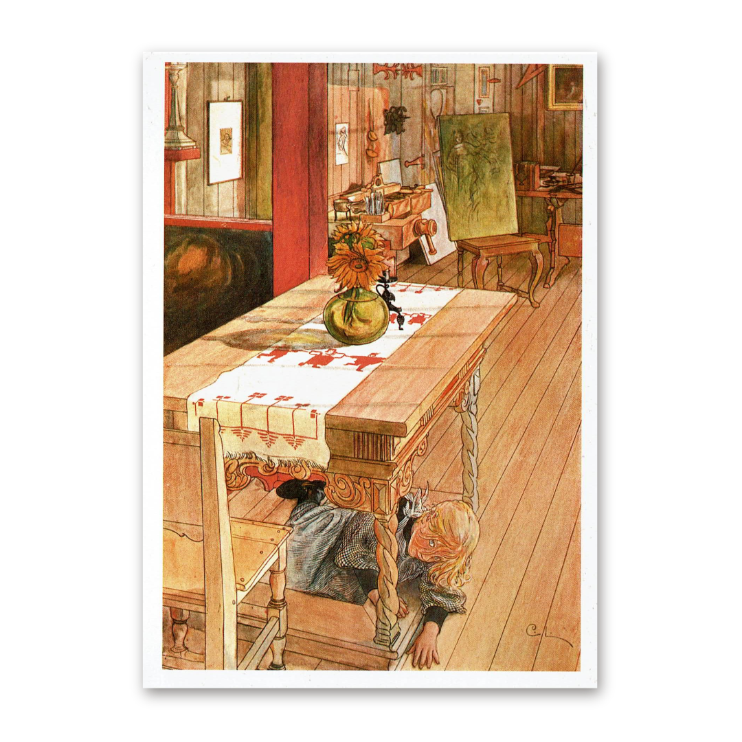 Postcard Hide-And-Seek, Carl Larsson 1993