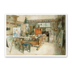 Postcard One Half of the Studio, Carl Larsson 1993