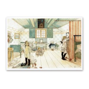 Postcard Room Where Mama and the Girls Sleep, Carl Larsson 1993