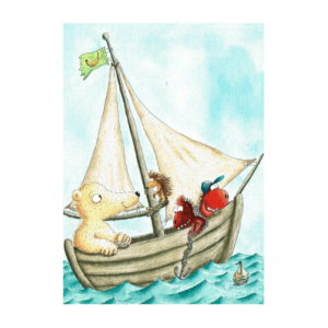 Postcard Der kleine Drache Kokosnuss, Ingo Siegner