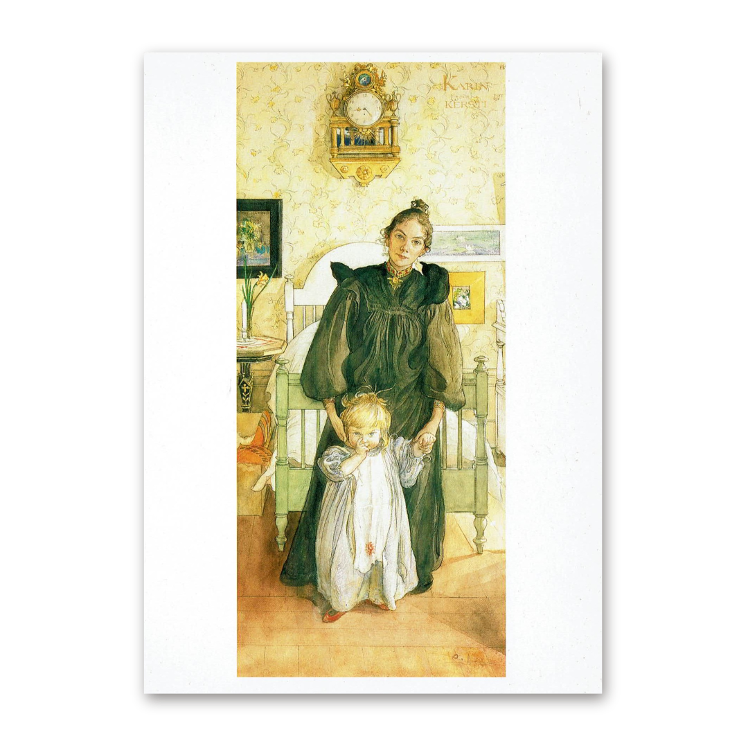 Postcard Karin and Kersti, Carl Larsson 1993