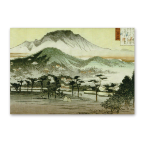 Postcard Evening Bell, Utagawa Hiroshige
