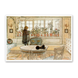 Postcard Window with Flowers, Carl Larsson 1993