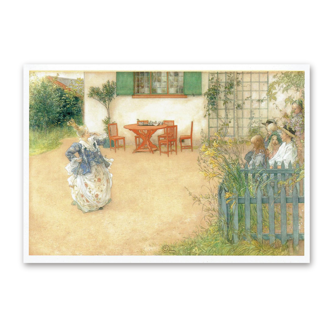 Postcard Lisbeth Playing the Princess, Carl Larsson 1993