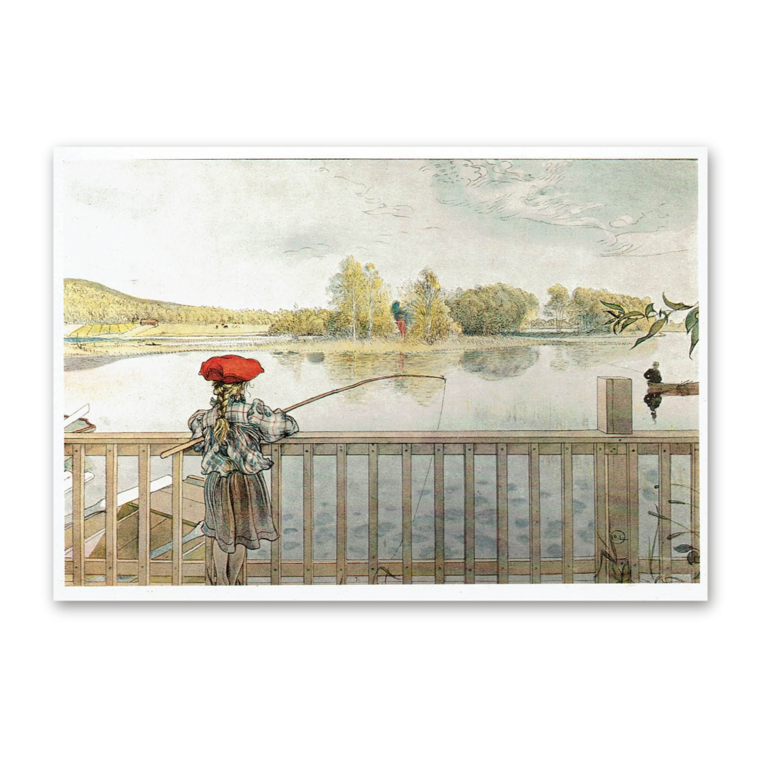 Postcard Lisbeth Fishing, Carl Larsson 1993