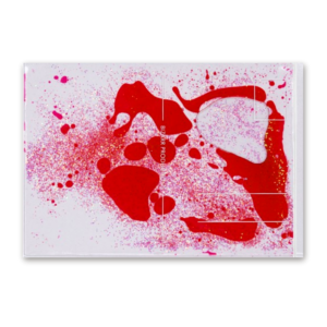 Postcard LAVAcard Red-Glitter, Bizarr