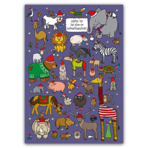 Postcard Welches Tier hat schon ein Weihnachtsgeschenk, Charis Bartsch