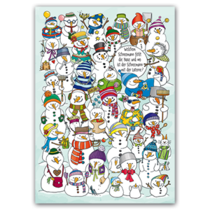 Postcard Welchem Schneemann fehlt die Nase, Charis Bartsch