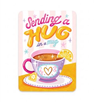 Postcard Hug in a Mug, Aniet Illustration