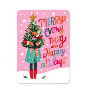 Postcard Merry Everything, Aniet Illustration
