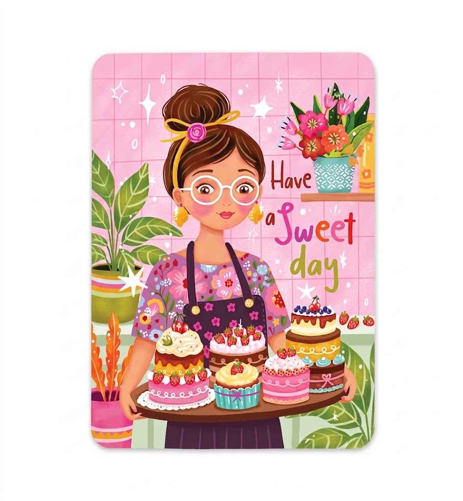 Postcard Have a Sweet Day, Aniet Illustration