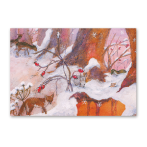 Postkarte Fuchs im Schnee, Daniela Drescher