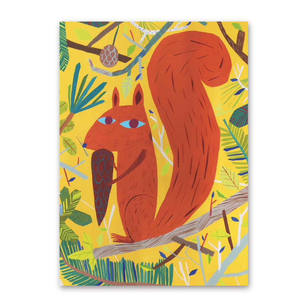 Postcard Squirrel, Kehvola
