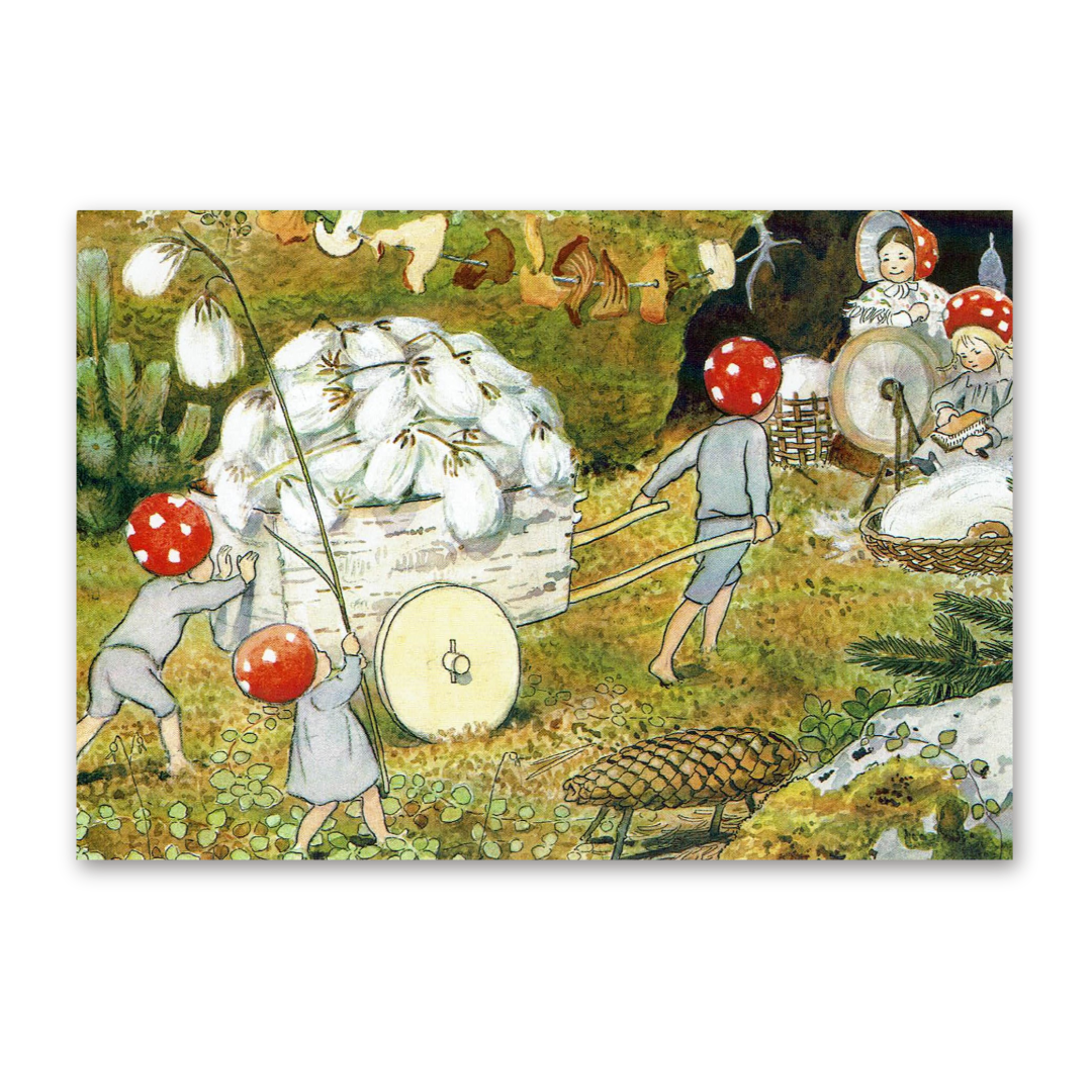 Postcard Die Wichtelkinder, Elsa Beskow