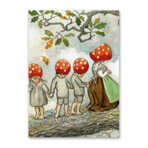 Postcard Die Wichtelkinder, Elsa Beskow