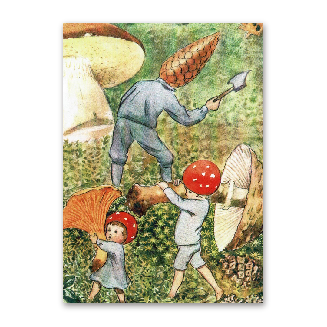 Postcard Die Wichtelkinder, Elsa Beskow