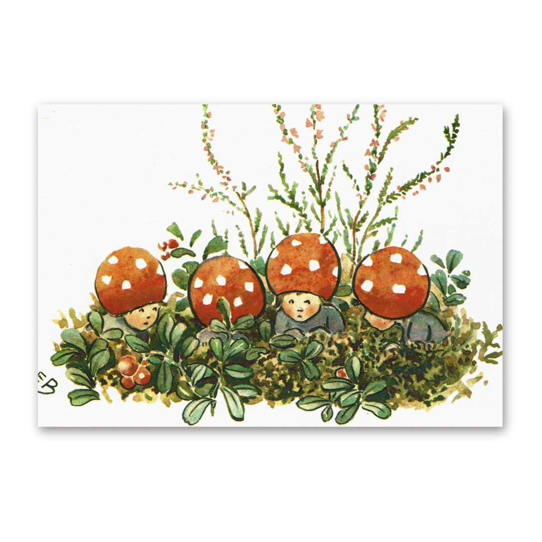 Postcard Die Wichtelkinder, Elsa Beskow
